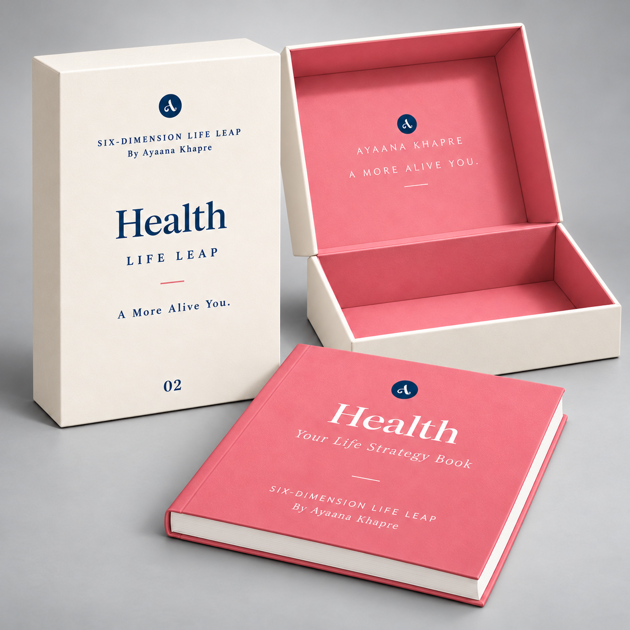 Health Life Leap product packaging in a studio setting