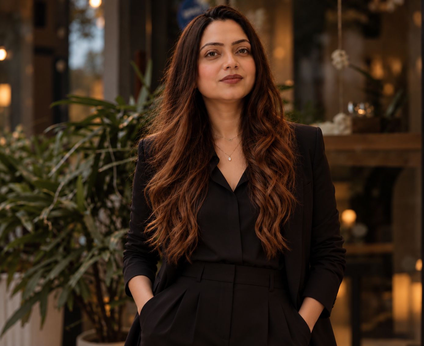 Ayaana Khapre In An Elegant Evening Café Portrait